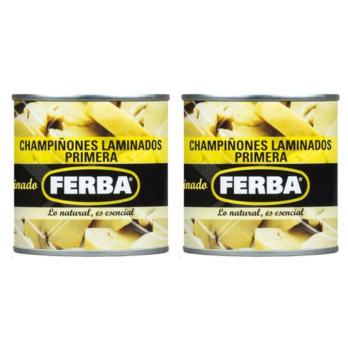 FERBA champiñón laminado 2 latas de 105 g