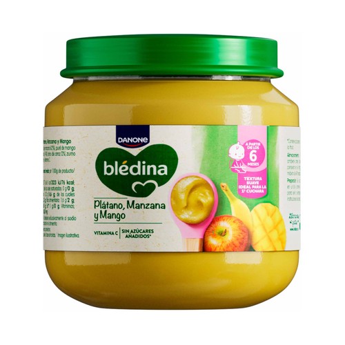 BLÉDINA de Danone Tarrito de fruta (plátano, manzana y mango), a partir de 6 meses 125 g
