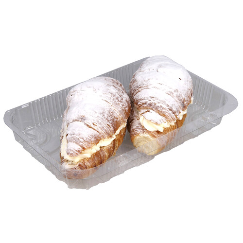 Croissant relleno de nata, 2 uds.