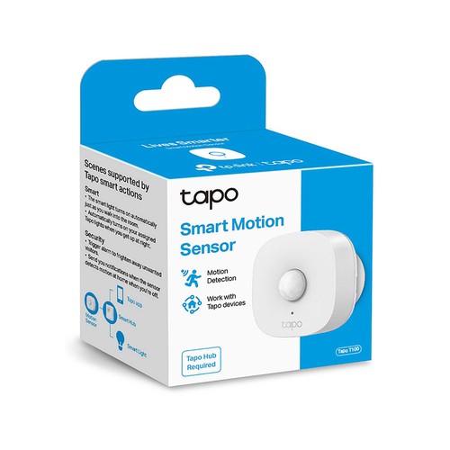 Sensor de movimiento inteligente TP-LINK Tapo T100, control por zonas, sensibilidad ajustable.