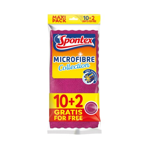 SPONTEX Bayetas miccrofibra Economic SPONTEX MICROFIBRE 10 + 2