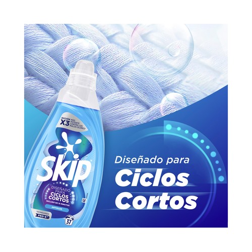 SKIP Detergente líquido ciclos cortos anti olor 37 ds.