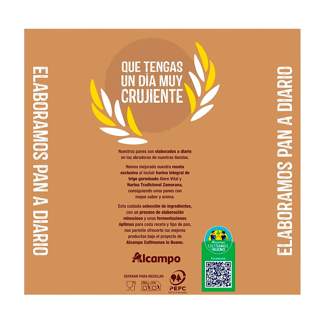 ALCAMPO CULTIVAMOS LO BUENO Barra rústica 400 g.