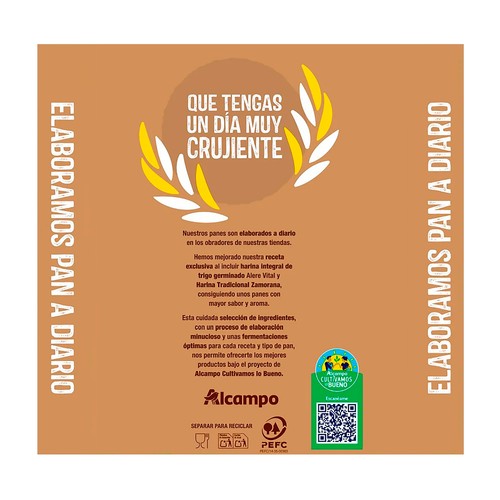 ALCAMPO CULTIVAMOS LO BUENO Barra rústica 400 g.