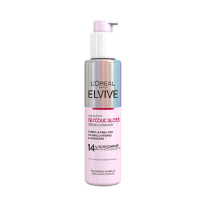 Imagen de ELVIVE Glycolic gloss de L´oréal Paris Sérum capilar iluminador sin aclarado, para cabellos porosos y sin brillo 150 ml.
