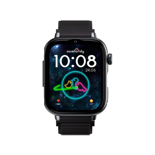 Smartwatch SAVEFAMILY SaveWatch Plus 2, Esfera Negra, Correa de Tela Black Night".