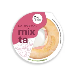 DEORO Rosca rellena de jamón cocido, queso fundido y salsa de tomate DEORO 480 g.