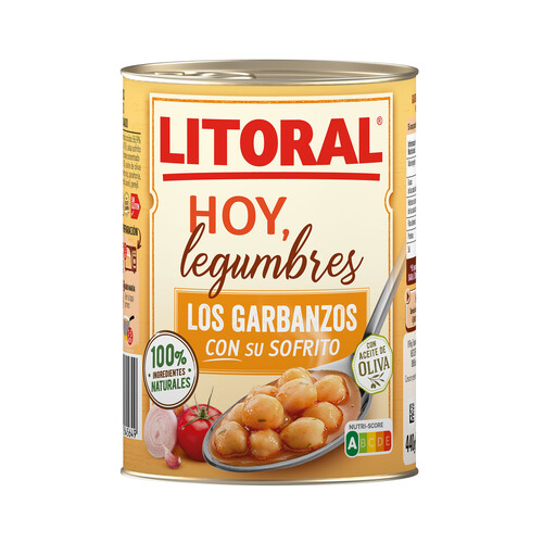 LITORAL Garbanzos cocinados al estilo de la abuela LITORAL 440 g.