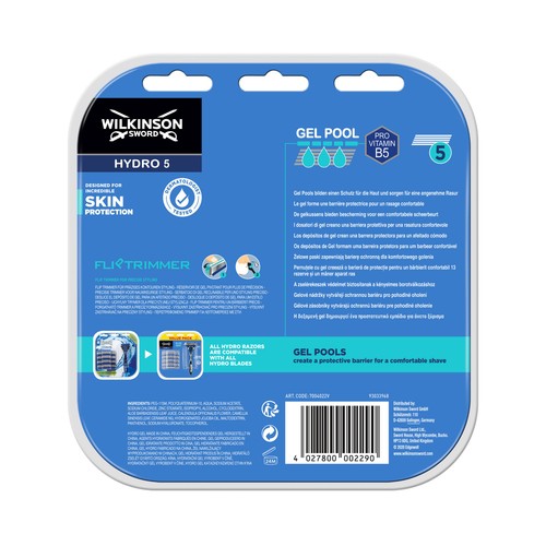 WILKINSON Maquinilla de afeitar con cabezal de 5 hojas + 13 recambios WILKINSON Hydro 5.