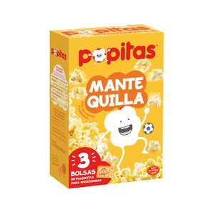 Imagen de POPITAS Palomitas con mantequilla para microondas 3 uds. x 100 g.
