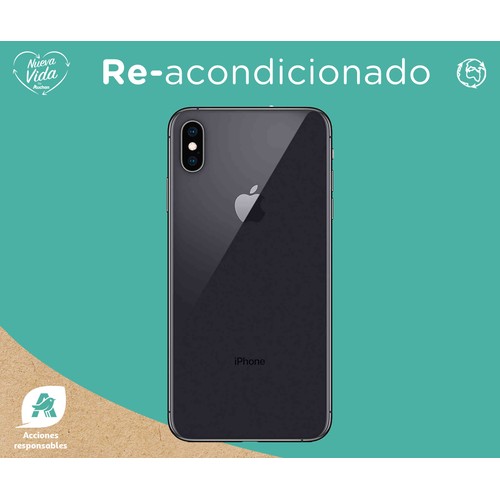 Apple iPHONE XS gris espacial (REACONDICIONADO), 256GB, Chip A12 Bionic, Super Retina HD, 12Mpx, iOS 12.