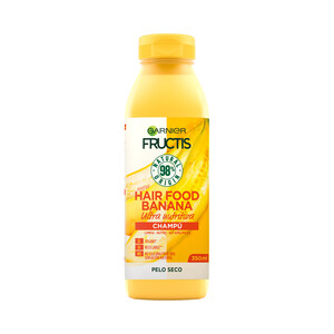 Imagen de FRUCTIS Champú ultra nutritivo con banana, para cabellos secos FRUCTIS Hair food de Garnier 350 ml.