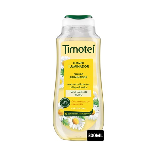 TIMOTEI Champú con camomila, para cabellos rubios y mechas , sin siliconas 300 ml.