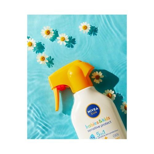 NIVEA Sun kids sensitive Spray solar extra resistente al agua y con FPS 50+ (muy alta) 270 ml.
