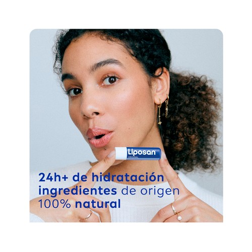 LIPOSAN Original Protector (bálsamo) labial hidratante, con ingredientes 100% naturales.