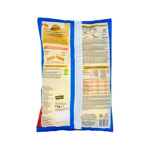 McCAIN Patatas prefritas largas y con corte fino Golden long 1 kg.