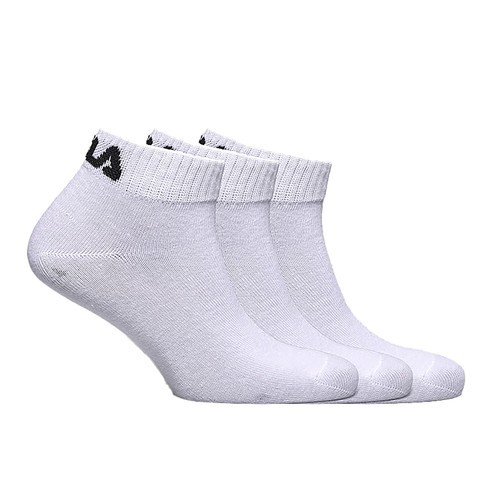 Pack 3 calcetines tobilleros FILA, color blanco, talla 35/38