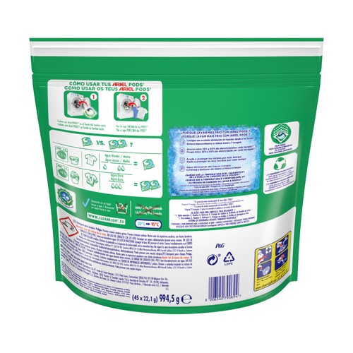 ARIEL Detergente en cápsulas para lavadora ARIEL ORIGINAL 45 ds.