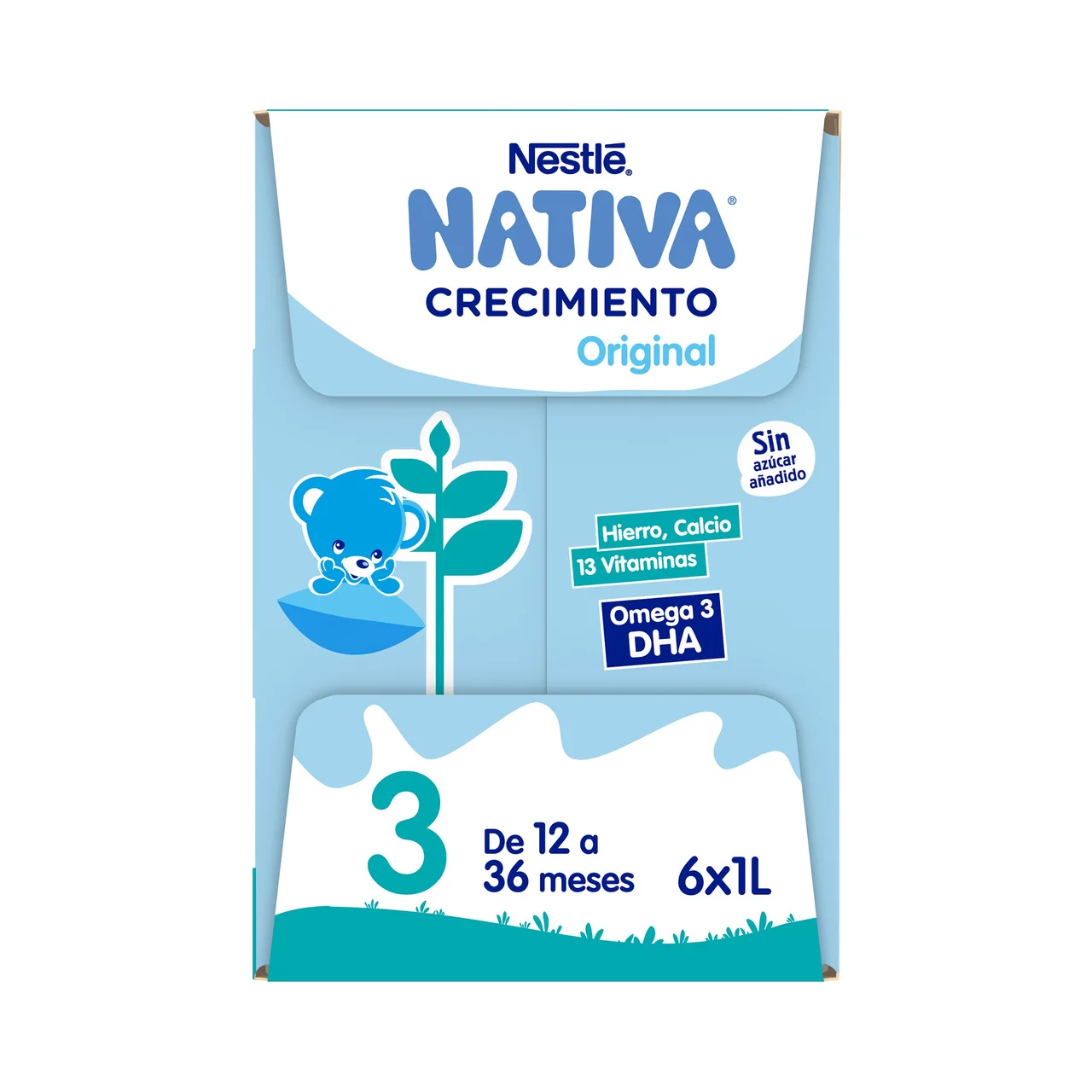 Original de Nestlé Leche (3) de crecimiento, de 12 a 36 meses 6 x 1 l.