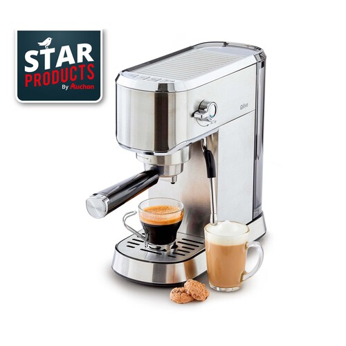 Cafetera espresso QILIVE Q.5164, presión 20bar, café molido, capacidad 1L.
