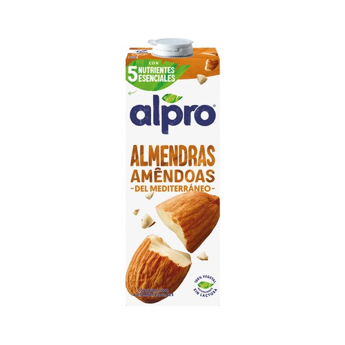 Bebida de almendras mediterráneas 100% vegetal ALPRO 1 l.