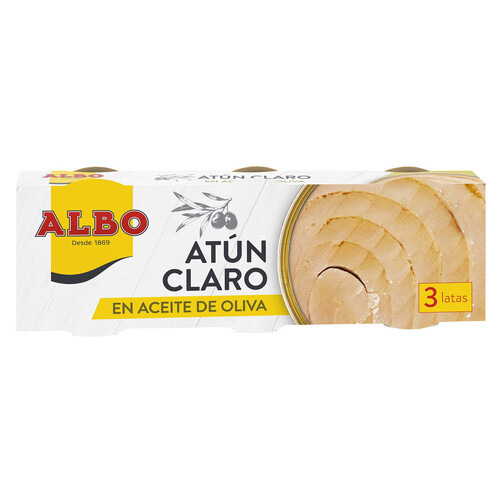 Atún claro aceite de oliva ALBO pack 3 uds x 67g.