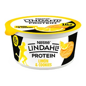 LINDAHLS Producto lácteo concentrado con alto contenido en proteínas y sabor a limón y coolies Pro+ de Nestlé 160 g.