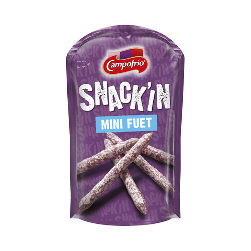 Mini fuet, ideal para tomar como snack CAMPOFRÍO Snack´in 50 g.