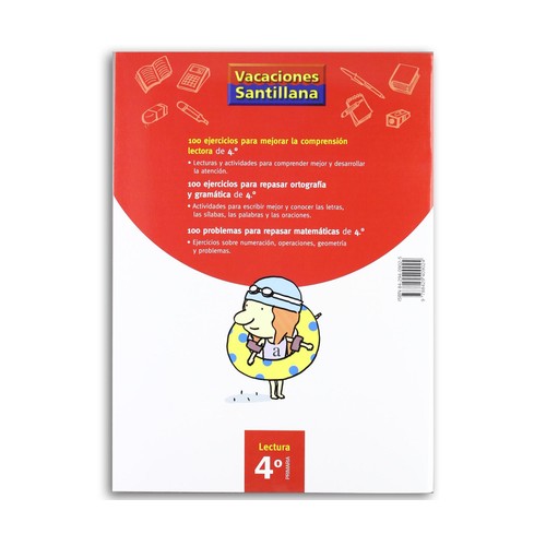 Vacaciones santillana 100 problemas para repasar matemáticas 4 primaria ...