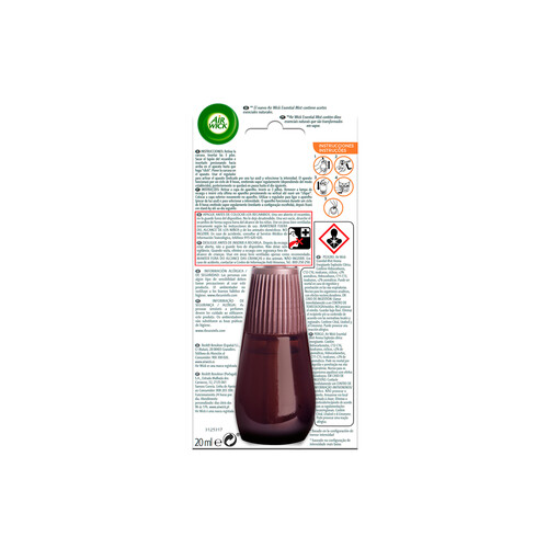 AIR WICK Ambientador difusor de aceites esenciales Explosión Cítrica- Recambio AIR WICK ESSENTIAL MIST 20 ml.