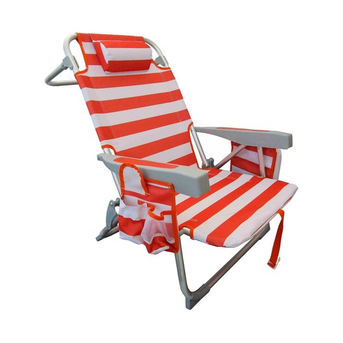 Silla playera aluminio con mochila y nevera, IKUNIK.