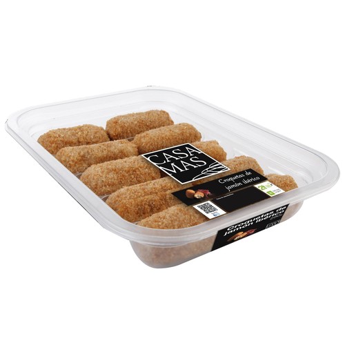 CASA MAS Croquetas de jamón ibérico listas para calentar y comer CASA MAS 280 g.