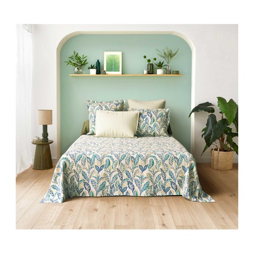 Juego sábanas 90x200cm franela, diseño Brumes Vegetales Tank 2 Home Sweet Home. ACTUEL