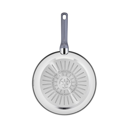 Sartén de 24 centímetros antiadherente de acero inoxidable, apta para inducción, Daily Cook Titanium, TEFAL.