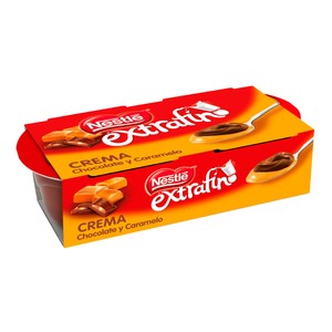 NESTLÉ Crema de chocolate extrafino con caramelo NESTLÉ Extrafino 2 x 70 g.