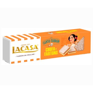 Imagen de LACASA Turrón praliné chufa y fartons 150 g.