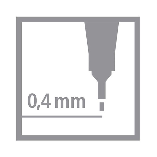 Caja de 20 rotuladores punta fina  grosor de 0.4mm con tinta de distintos colores STABILO Point 88.