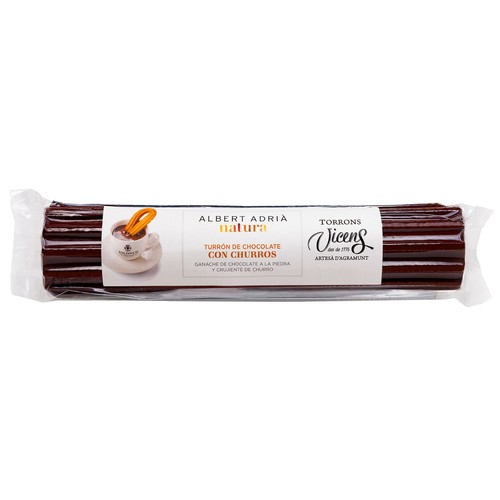 VICENS Turrón de chocolate con churros 250 g.