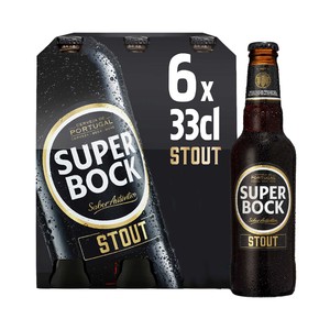 Cerveza negra portuguesa pack de 6 botellas de 33 centilitros