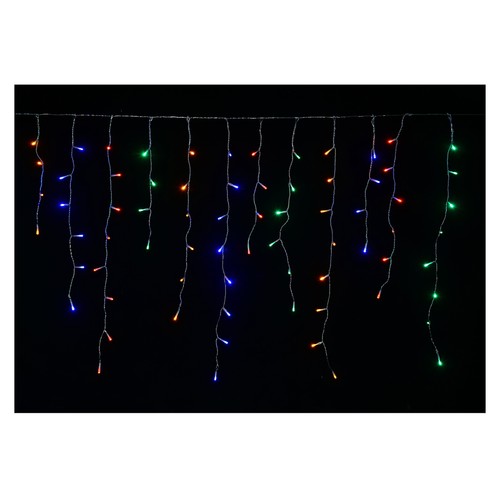 Cortina eléctrica exterior de 180 luces led multicolor, 8 funciones con remoto, ACTUEL.