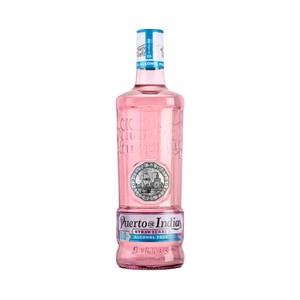 PUERTO DE INDIAS Bebida sin alcohol tipo Gin, con un toque de fresa botella 70 cl.