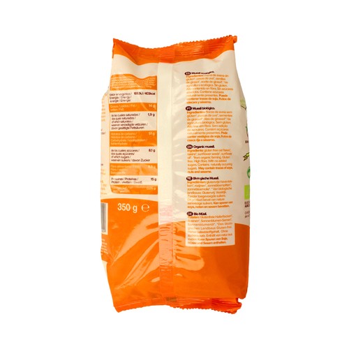 MUESLI Up Cereales muesli sin azúcar añadido alto contenido de fibra , sin gluten, ecológicosMUESLI Up 350 g.