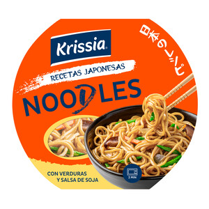 Imagen de KRISSIA Noodles de verduras y salsa de soja receta japonesa 210 g.