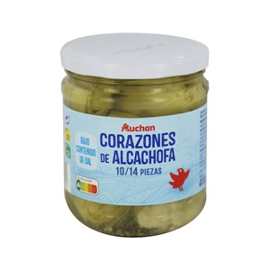 Imagen de PRODUCTO ALCAMPO Corazones de alcachofa 10/14 bajo en sal frasco de 245 g.