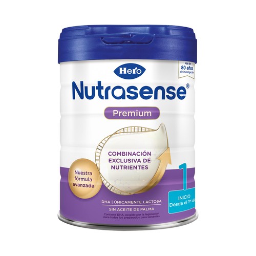 HERO Nutrasense premium Leche (1) de inico para recién nacido, desde el primer día 800 g.