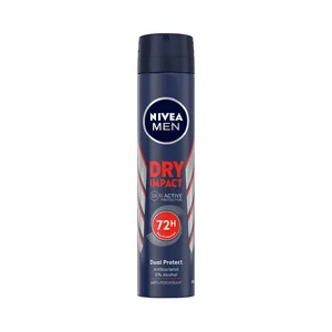 NIVEA Men dry impact Desodorante en spray para hombre antitranspirante hasta 72 horas 200 ml.