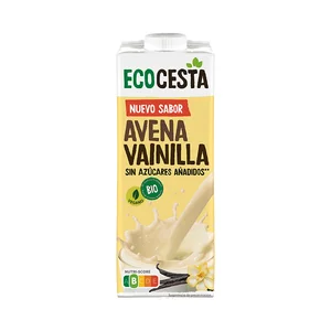 ECOCESTA Bebida de avena ecológica con sabor a vainilla y sin azúcares añadidos 1 l.
