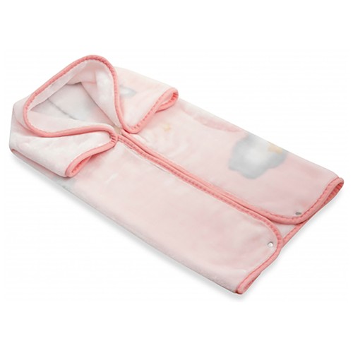 Manta para bebe babysac, color rosa, INTERBABY.