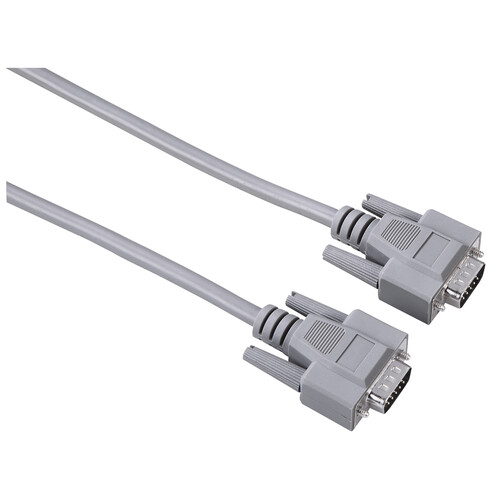 Cable QILIVE de VGA macho a VGA macho, de 1,8 metros, terminales plateados, color gris.
