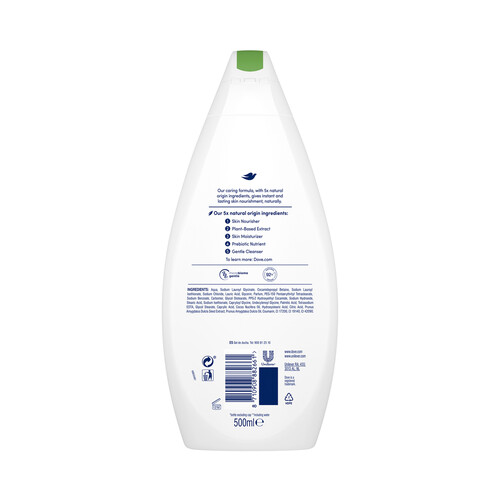 Gel de baño o ducha con aceite de coco y leche de almendras DOVE 500 ml.